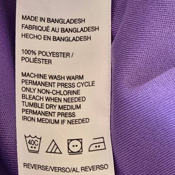 IZOD Womens Zip Fly Zippered Pockets A-line Athletic Golf Skort Purple Small - Picture 5 of 8